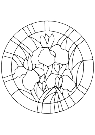 Fleurs 038 - Coloriages fleurs, fruits et légumes - Coloriages - 10doigts.fr